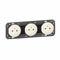 Triple prise de courant Legrand dooxie 2P+T Surface 16A précâblées finition blanc