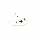 Disq80 incara 2p+t + usb a+c + rj45 + cordon fiche 2p+t - blanc