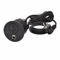 Prise d'Alimentation Noire Incara Disq 80 Legrand - 2 P + T - USB Type A et C - RJ45 - Cordon avec Fiche 2 P + T