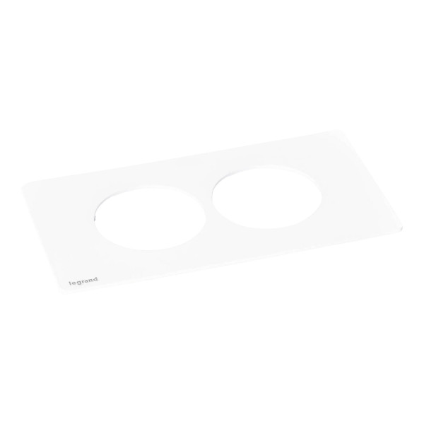 Plaque disq'in incara 2 postes blanc