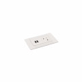 Multilink incara horizontal pour mobilier 2p+t + usb a+c - blanc