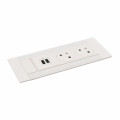 Multilink incara horizontal pour mobilier 2x2p+t + usb a+c - blanc