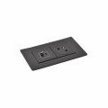 Multilink incara horizontal pour mobilier 2p+t + usb a+c - noir