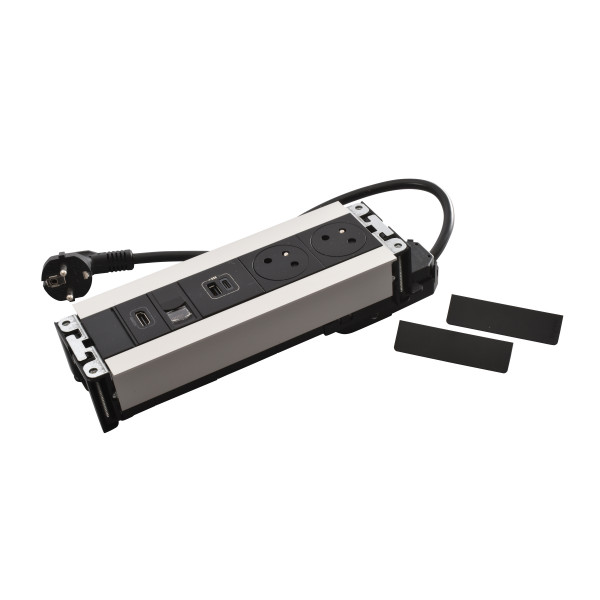 Multilink incara horizontal mobilier 2x2p+t + usb a+c +rj45 + hdmi - métal