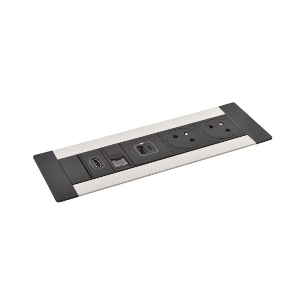 Multilink incara horizontal mobilier 2x2p+t + usb a+c +rj45 + hdmi - métal
