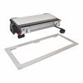 Flip-up incara 5x2p+t surface + chargeur usb type-a+c - 12 modules métal