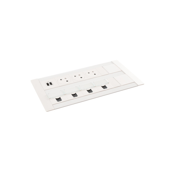 Multilink incara mural vertical 3x2p+t + usb a+c + 4xrj45 - blanc