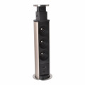 Tower 60 incara Ø60mm 3 prises 2p+t + 1 chargeur usb type-a + type-c