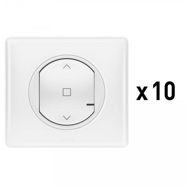 Interrupteurs Connectés pour Volet Roulant Céliane With Netatmo - Blanc, Lot de 10