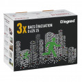 Legrand - Pack de 3 Baes d'évacuation saillie sati connecté à leds 45lm 1h plastique ip43 ik07 visibilité augmentée pour erp et ert