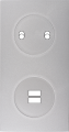Façade désir aluminium soft touch double verticale 2 basculeurs ouverture pour chargeur double usb 