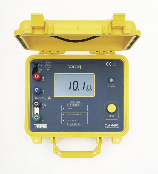 Contrôleur numérique de terre et de résistivité CA 6462 - jusqu'à 2000Ohm en boîtier chantier avec batterie interne - Chauvin Arnoux