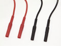 Cordons rouge et noir fiche mâle droite 4mm/fiche mâle droite 4mm- PVC CAT4 600V - Chauvin Arnoux