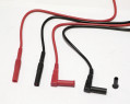 Cordons rouge et noir fiche mâle coudée 4mm/fiche mâle coudée 4mm- PVC CAT4 600V - Chauvin Arnoux