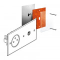 Prise de courant 2p+T + TV grand carré double horizontal Arnould ART mémoire cristal
