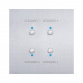 Commande My Home 4 scénarios Arnould ART épure acier brossé