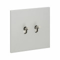Double poussoir à levier Arnould ART épure acier satin