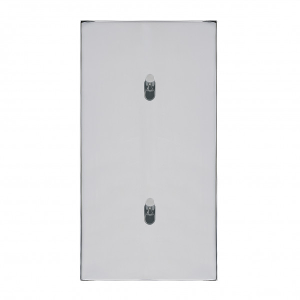Deux va-et-vient grand carré double vertical Arnould ART épure acier miroir