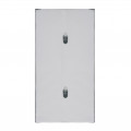 Deux va-et-vient grand carré double vertical Arnould ART épure acier miroir