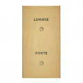 Guichet lumineux 'Porte' + 'Lumière' grand carré double vertical Arnould ART épure or miroir