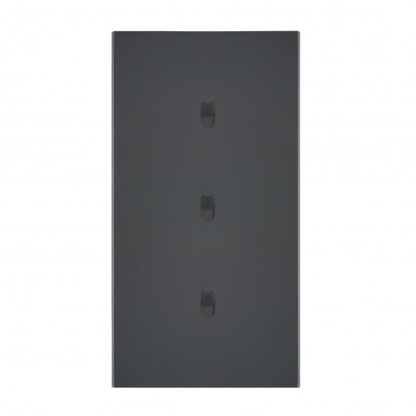 Trois va-et-vient grand carré double vertical Arnould ART épure noir