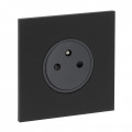 Prise Simple Noir Mat 2P+T Art d’Arnould Univers Epure Arnould – 16 A – 250 V
