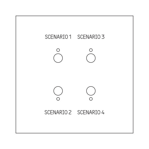 Commande My Home 4 scénarios Arnould ART épure noir - Arnould - 67888