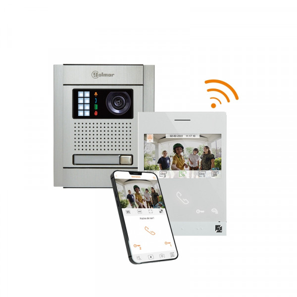 Kit vidéo encastré nexa  alu 1 appel avec moniteur wifi art4 w  lite