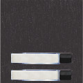Module nexa  inox 1 rangée 2 boutons, finition noire (black)