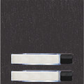 Module nexa  inox 1 rangée 2 boutons, finition noire (black)