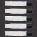 Module nexa  inox 1 rangée 5 boutons, finition noire (black)