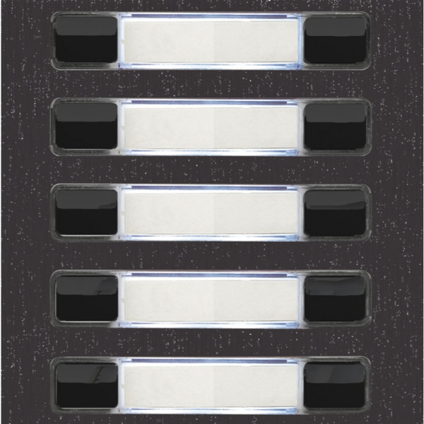 Module nexa  inox  2 rangées 10 boutons, finition noire (black)