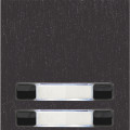 Module nexa  inox  2 rangées 4 boutons, finition noire (black)