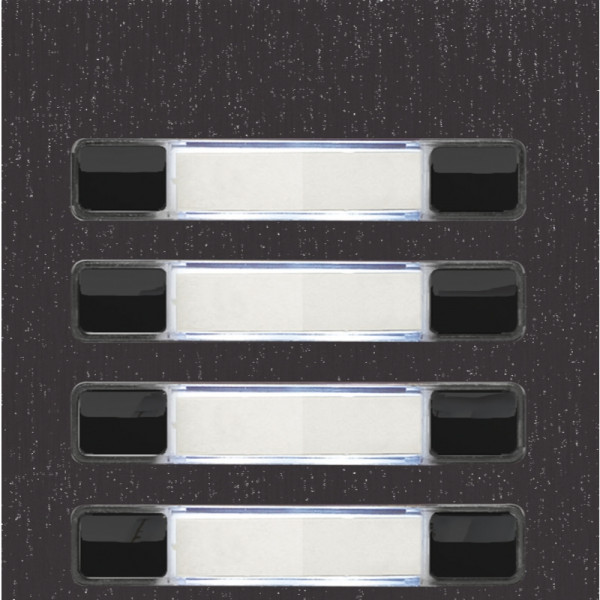 Module nexa  inox  2 rangées 8 boutons, finition noire (black)