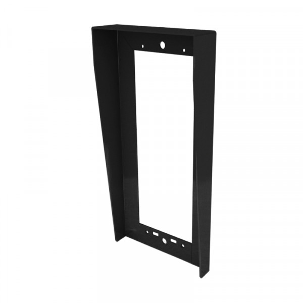 Visière nexa inox pour platine 2 modules (1 colonne), finition noire (black)