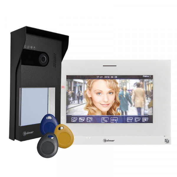 Kit vidéo couleur soul 1 appel avec moniteur et controle d'accès art 7