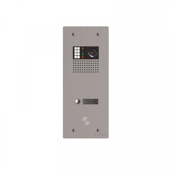 Platine monobloc alu audio/vidéo bus g2p 1 rangée 1 bouton