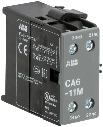 Contact aux. latéral 1no+1nf pour cont b/vb 3p avec 1 no