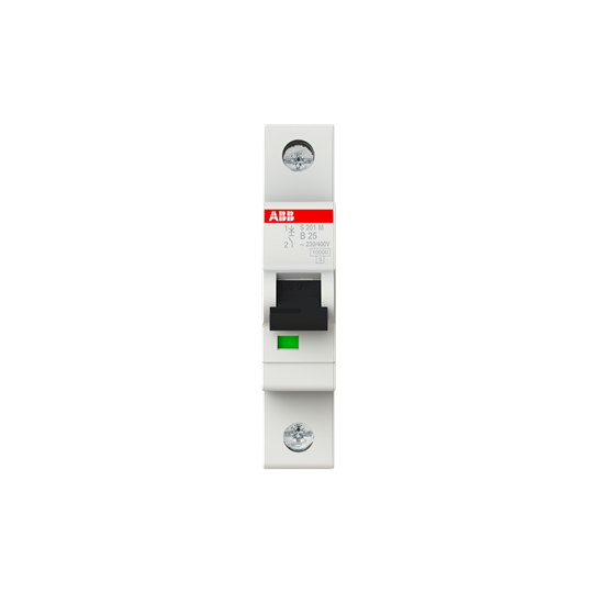 Disjoncteur s201m 1p 25a courbe b raccordement à vis - 15ka (1module)
