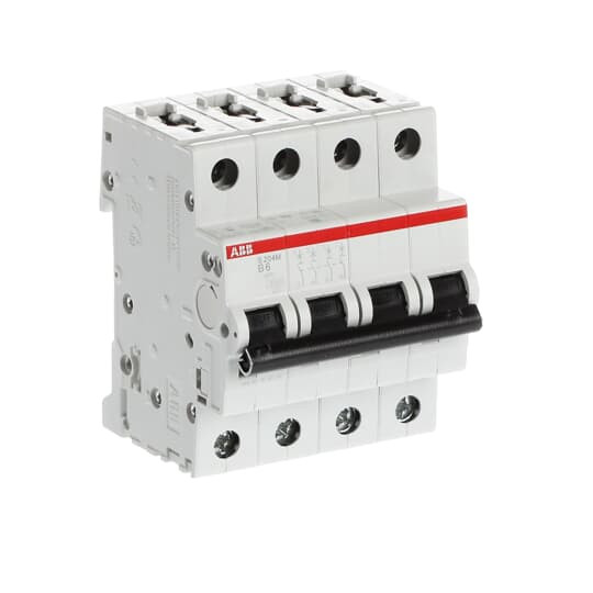 Disjoncteur s204m 4p 6a courbe b raccordement à vis - 15ka (4modules) - ABB - 354408