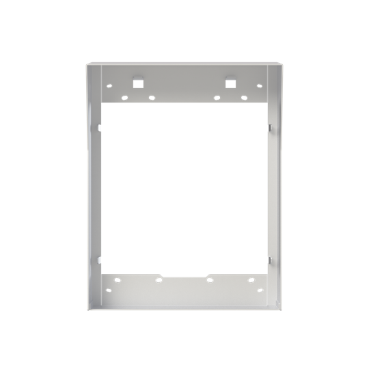 Visière + cadre montage saillie platine alu 2 colonnes 4 modules