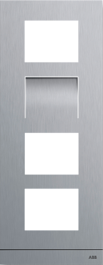 Platine 1/4 audio/vidéo acier inoxydable