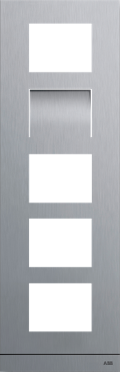 Platine 1/5 audio/vidéo acier inoxydable