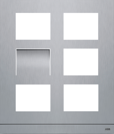 Platine 2/3 audio/vidéo acier inoxydable