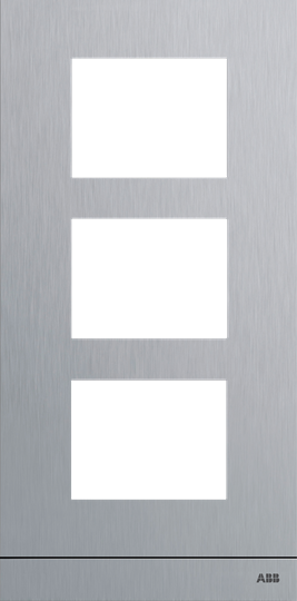 Platine 1/3 audio/vidéo acier inoxydable