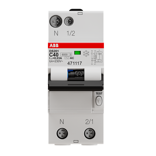Disj. diff. (ds201) 1p+n 6/10ka c-40a 30ma ac