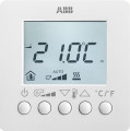 Thermostat d'ambiance v.c. avec lcd me aluminium argent