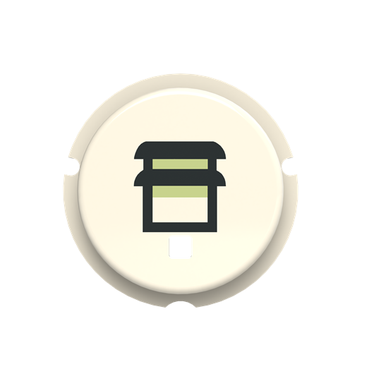 Free@home pictogramme avec symbole volets blanc