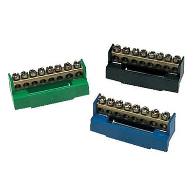 For barrette de terre (vert)- 6 x 10 mm² en 2 x 16 mm² (x4)