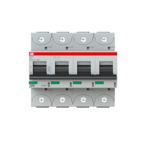 Disjoncteur s804c 4p 32a courbe d raccordement à vis - 25ka (6modules)